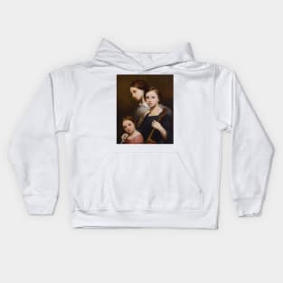 Portrait of Rene, Cecile and Louise Franchomme by Ary Scheffer Kids Hoodie